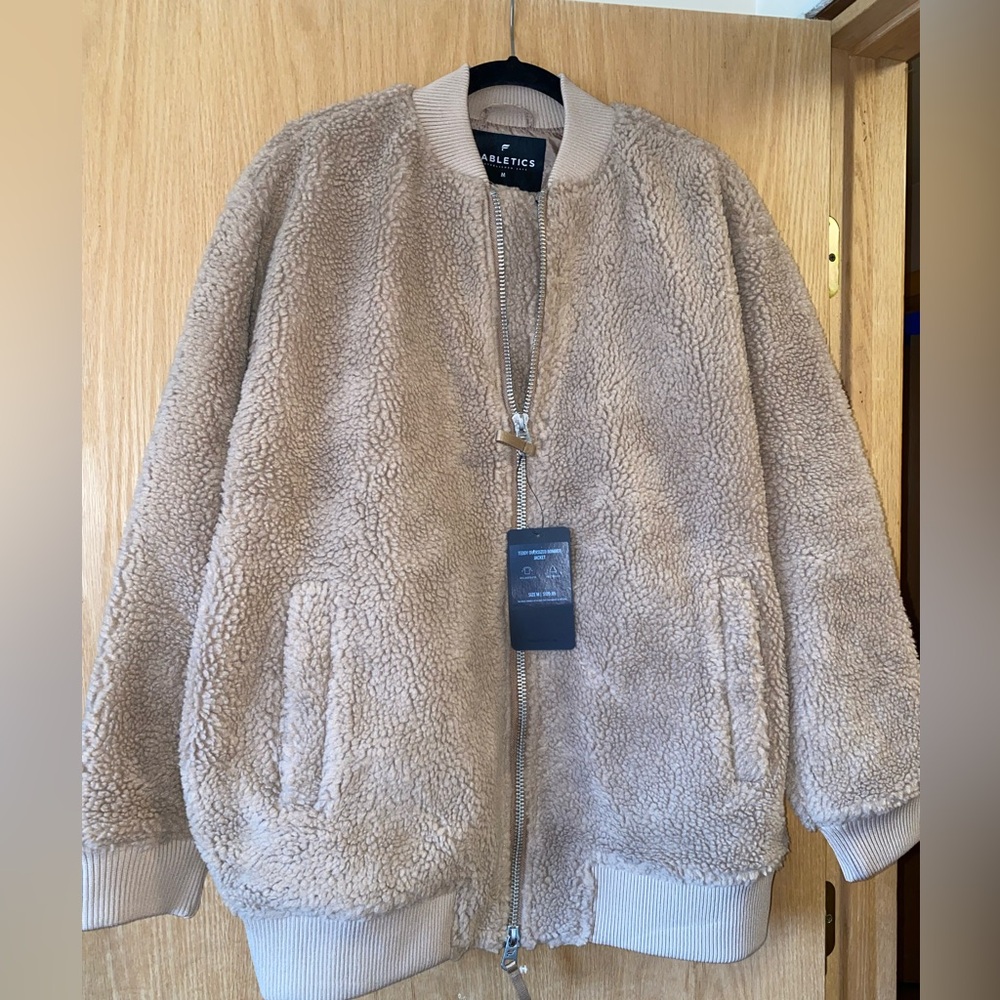 Fabletics Teddy Oversized Bomber Jacket